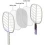 Solove Bug Zapper Racket for Indoor Outdoor Use, USB Rechargeable Electric Fly Swatter for Fly, Bug, Pest, Insects, Mosquito Killer, Fly Zapper for Home, Yard, Camping (Grey)