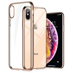 TORRAS Crystal Clear iPhone Xs Max Case, [Anti-Yellowing] Soft Silicone Shockproof TPU Slim Thin Protective Phone Cover Case for iPhone Xs Max 6.5 inch - Gold