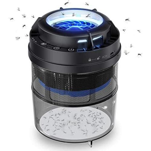 Fly Trap FLASHVIN Fruit Fly Trap Mosquito Trap Gnat Trap Mosquito Killer Indoor Bug Zapper with Intelligent Light Control Timer Refillable Glue Boards for Home Kitchen Bedroom