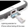 NIUBEE Dock Extender Adapter Compatible with Lifeproof Otterbox Case, Male to Female Dock Extension Connector Compatible with iPhone X / 8/7 / 6s / Plus and More- White