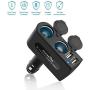 Rocketek 2-Socket Car Splitter Cigarette Lighter Adapter Multi Power Outlet 12/24V 90W with 3.1A 2 USB Car Charger Adapter, Cigarette Lighter Splitter Adapter for iPhone ipad Cell Phone Tablet GPS