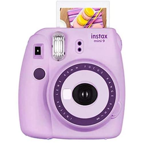 Fujifilm Instax Mini 9 Camera Purple +Fuji Instax Mini Camera Purple + Instax Mini 9 + Instax Camera Light Purple, Instant Camera Gift for Kids (Discontinued by Manufacturer)-Light Purple