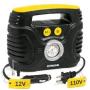 Kensun Durable Easy-to-Operate Dual Power Portable Tire Inflator Air Compressor for Use from Home Outlet (110V AC) & Car Cigarette Lighting Socket (12V DC)