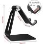 ORIbox Adjustable Cell Phone Stand, 2020 Aluminum Desktop Cellphone Stand with Anti-Slip Base and Convenient Charging Port, Fits All Smart Phones