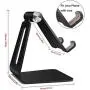 ORIbox Adjustable Cell Phone Stand, 2020 Aluminum Desktop Cellphone Stand with Anti-Slip Base and Convenient Charging Port, Fits All Smart Phones