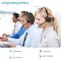 Bluetooth Headset, YAMAY Wireless Headset with Microphone (Noise Cancelling Mic) Charging Base Mute Button 19H Clear Talk Time Pro for Truck Driver Office Business Call Center Home Smartphones PC