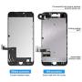 Compatible with iPhone 7 Screen Replacement Black 4.7 Inch Full Assembly LCD Display Digitizer with Front Camera, Ear Speaker, Proximity Sensor and Repair Tool Kit (A1660, A1778, A1779)