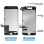 Compatible with iPhone 7 Screen Replacement Black 4.7 Inch Full Assembly LCD Display Digitizer with Front Camera, Ear Speaker, Proximity Sensor and Repair Tool Kit (A1660, A1778, A1779)