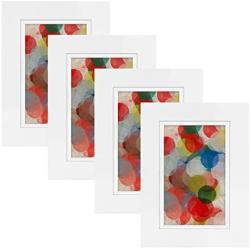 MCS Modern 4x6 Skinny Mat White Frame 4-Pack