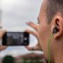 LUDOS Clamor Wired Earbuds in Ear Headphones with Microphone, Earphones with Mic and Volume Control, Memory Foam, Reinforced Cable, Bass Compatible with iPhone, Apple, iPad, Computer, Laptop, PC