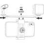 Universal Video Rig System for Vertical and Horizontal Shooting with Any Smartphone DREAMGRIP Scout XM with Patented Track Connector for External Lights, Mic and Another Photo/Video Accessories