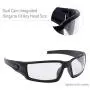 Uvex by Honeywell Hypershock Safety Glasses, Black Frame with SCT-Reflect 50 Lens & Anti-Scratch Hardcoat (S2943)