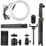 Lifecapido 10" Selfie Ring Light with Tripod Stand & 2 Phone Holders, LED Ring Lights for Photography YouTube Video Makeup Live Stream, Dimmable Lighting Kit with 3 Light Modes10 Brightness Level