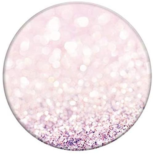 Expanding Stand Grip Mount Socket for Smartphones and Tablets, Multi-Function Mounts and Stands iPhone Holder Collapsible - Pink Glitter