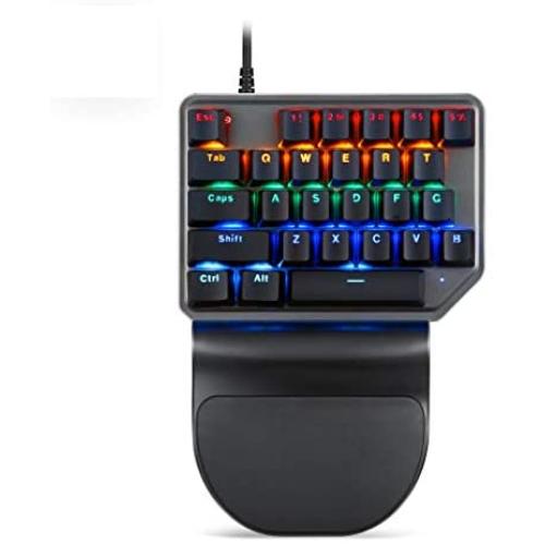 MOTOSPEED One-Handed Mini Mechanical Gaming Keypad 27 Keys,Blue Switch,9 LED Backlit USB Wired Mechanical Gaming Keyboard for Keyboard Computer/PC/Desktop/Laptop