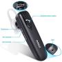 Bluetooth Headset for Cell Phones,Voice Command Wireless Headset with Noise Cancelling,Hands Free Bluetooth Headphone Earbuds for iPhone Android Samsung Laptop Truck Driver