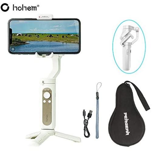 Hohem iSteady X Smartphone Gimbal Stabilizer 259g Ultra-Light Weighted 280g Payload Selfie Stick Mode Low-Angle Shooting Mode Moment Mode, White Hohem iSteady X Smartphone Gimbal Stabilizer 259g Ultra-Light Weighted 280g Payload Selfie Stick Mode Low-Angle Shooting Mode Moment Mode, White