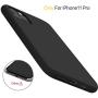 Miracase Liquid Silicone Case Compatible with iPhone 11 Pro 5.8 inch(2019), Gel Rubber Full Body Protection Shockproof Cover Case Drop Protection Case(Black)