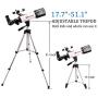 Moutec Telescope for Kids and Beginners with Backpack Smartphone Adapter, Portable Astronomical Travel Telescope, 70mm Refractor - Great Astronomy Gift for Kids to Explore Moon Space