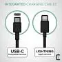 myCharge Portable Charger with Built in Cables & Wall Plug [iPhone + USB C] 6700 mAh Hub Universal Ultra Slim Power Bank Cell Phone External Battery Pack for Apple Lightning & Android for Samsung