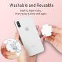 Phone Finger Ring Stand with Sparkly Diamond, Nsiucion Heart Lucky Clover Phone Ring Kickstand Holder [Washable] [Removable], 360°Rotation Zinc Alloy Ring Grip Stand for All Phones (Silver)