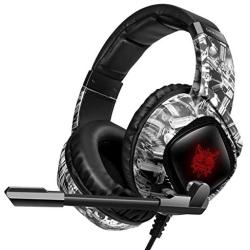 3.5mm K19 Gaming Headset LED MIC Headset Headset RGB Mobile Phone Computer Eating Chicken Gaming Headset for PC Laptop PS4 Xbox (Color : 01)