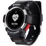 F6 Bluetooth Smart Watch IP68 Waterproof Sport Tracker Watch Outdoor Style Touchscreen with Pedometer, Message Push, Sleep Monitor, Heart Rate, Alarm Clock and Stopwatch (Silver + Black)
