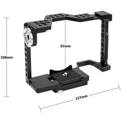 CAMVATE Quick Release Camera Cage with Rosette Attachment for a7 II, a7R II, a7S II，a7 III, a7R III, a9 Series