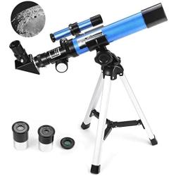 MaxUSee Kids Telescope 400x40mm with Tripod & Finder Scope, Portable Telescope for Kids & Beginners, Travel Scope with Moon Mirror, Stars & Moon map Included