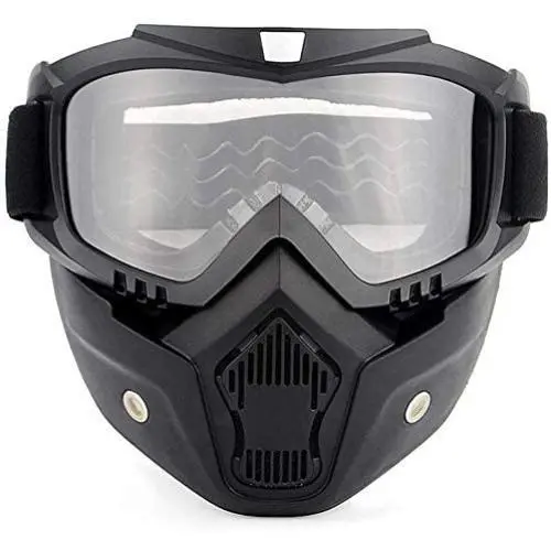 Easyinsmile Motorcycle Goggles with Detachable Mask,Road Riding UV Motorbike Glasses with Dustproof Mask,Windproof Cool Helmet Glasses for Skiing Riding Outdoor Activities Easyinsmile Motorcycle Goggles with Detachable Mask,Road Riding UV Motorbike Glasses with Dustproof Mask,Windproof Cool Helmet Glasses for Skiing Riding Outdoor Activities