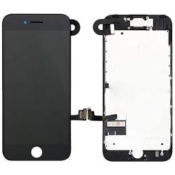 Screen Replacement for iPhone 7 Pre-Assembled LCD Display and 3D Touch Screen Digitizer Replacement with Proximity Sensor, Ear Speaker, Front Camera and Repair Tools (Black)