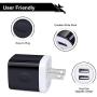 USB Wall Charger Brick, 4-Pack 2.1A/5V Dual USB Plug Power Adapter Charger Box Charging Cube Heads for Replacement for iPhone Xs/XS Max/XR/X/8/7/6/Plus, Samsung Galaxy S8 S7 S6 Edge, LG, Moto, HTC
