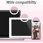 UMsky Selfie Ring Light,Universal Phone Selfie Ring Light,Portable LED Selfie Light Ring Lights for Android/iPhone, LED Ring Light, Rechargeable Brightness Portable Selfie Light Ring (Pink)