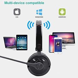 Bluetooth Headphones,YAMAY M20 Wireless Headphones with Microphone Hands Free Noise Cancelling Wireless Bluetooth Headset for Cell Phones (Lightweight Foldable On Ear Design Multi-point Connect)