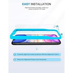 SPARIN [4 Pack] Screen Protector for iPhone 11 / iPhone XR (6.1 Inch), Tempered Glass Screen Protector for iPhone 11 2019 / iPhone XR with Alignment Frame/High Definition