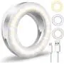 Upgraded Selfie Light for iPhone 3 Lighting Modes Rechargeable Adjustable Brightness 40 LED Ring Light Clip on Phone Camera LED Light Portable Led Circle Light