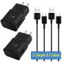 Adaptive Fast Charger Cable Compatible Samsung Galaxy S10 / S10+ / S10e / S8 / S9 / Plus/Edge/Active/Note 8 / Note 9, Wall Plug Power Adapter with USB Type C Cord (2 Pack)