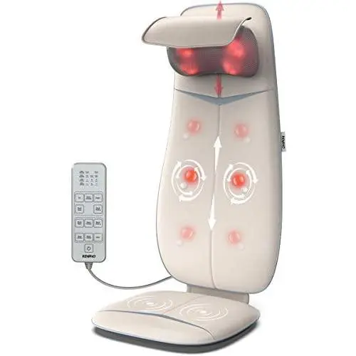 Back Massager with Heat, RENPHO Height Adjustable Neck Shoulders Shiatsu Rolling S-Shape Massage Pad with Vibration for Waist, Electric Massager Cushion for Muscle Pain Relief, for Home Office, Gift Back Massager with Heat, RENPHO Height Adjustable Neck Shoulders Shiatsu Rolling S-Shape Massage Pad with Vibration for Waist, Electric Massager Cushion for Muscle Pain Relief, for Home Office, Gift