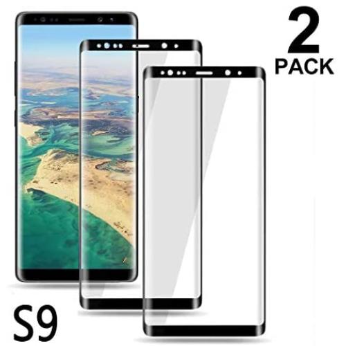 Galaxy S9 Screen Protector, [2 Pack] 9H Tempered Glass, HD Clear, 3D Curved Case Friendly,Bubble-Free,Scratch-Resistant for Samsung S9 Glass Screen Protector