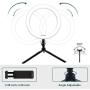 YICOE Selfie Ring Light 10" LED Ring Light with Tripod Stand & Phone Holder Dimmable Desktop Ringlight 3 Colors 10 Brightness Remote Control for Phone Photography Makeup YouTube Video Live Streaming