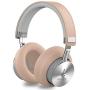 Miracle&Lesoul A7 Over Ear Bluetooth Headphones with Mic,Wireless and Wired Hi-Fi Stereo Bass Foldable Headset, Soft Memory-Protein Earmuffs, 25 Hours Playtime for Trave/Work/Laptop/PC/Phone,Natural