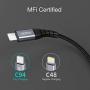 iPhone Fast Charger, CHOETECH USB C Charger 18W PD Wall Charger with 4FT Nylon Braided USB-C to Lightning Cable [MFi Certified] Compatible iPhone SE/11/11 Pro/11 Pro Max/X/XS/XR/8/8+,iPad Pro, AirPods