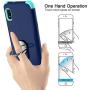 lovpec Galaxy A10e Case with Soft TPU Screen Protector, Ring Magnetic Holder Kickstand Shockproof Protective Phone Cover Case for Samsung Galaxy A10e 5.8 inches (Navy)