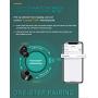 LASUNEY Waterproof 60H Cyclic Playtime True Wireless Earbuds for iPhone Android, Bluetooth 5.0 TWS Stereo Headphones with Charging Case, in-Ear Earphones Headset with Built in mic for Sport