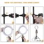 8" Ring Light with Tripod Stand - Dimmable Selfie Ring Light LED Camera Ringlight with Tripod and Phone Holder for Live Stream/Makeup/YouTube Video, Compatible for iPhone Android, Remote(Upgraded)
