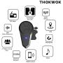 THOKWOK Motorcycle Bluetooth Headset,BT-S3 1000m Helmet Headphones for Snowmobile Motorcycle Bluetooth Communication System Ski Intercom Up to 3 Riders(Boom Microphone, Pack 1)