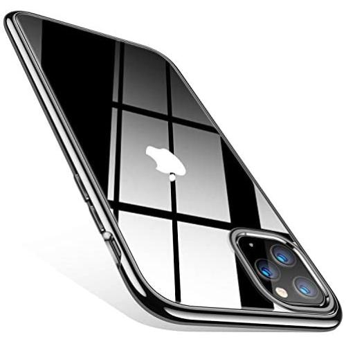 TORRAS Crystal Clear iPhone 11 Pro Case, [Anti-Yellowing] Soft Silicone Shockproof Thin Cover Slim Gel Phone Cases for iPhone 11 Pro 5.8 inch, Black