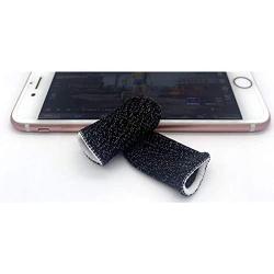 ShiningLove Gaming Finger Sleeve Touchscreen Finger Gloves Conductive Fiber Cap Anti-Sweat Breathable Touch and Sensitive for Mobile Phone Games Black+White