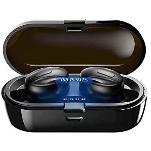 Bluetooth Headphones,XIQWA True Wireless Earbuds Bluetooth with Charging Case,Built in Mic Bluetooth Headset,Binaural Call in-Ear Buds,15H Playtime,Ipx5 Waterproof Deep Bass for Sport