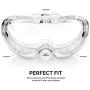 Neiko 53875B Protective Safety Goggles Eyewear with Wide-Vision, ANSI Z87.1 Approved | Adjustable & Lightweight